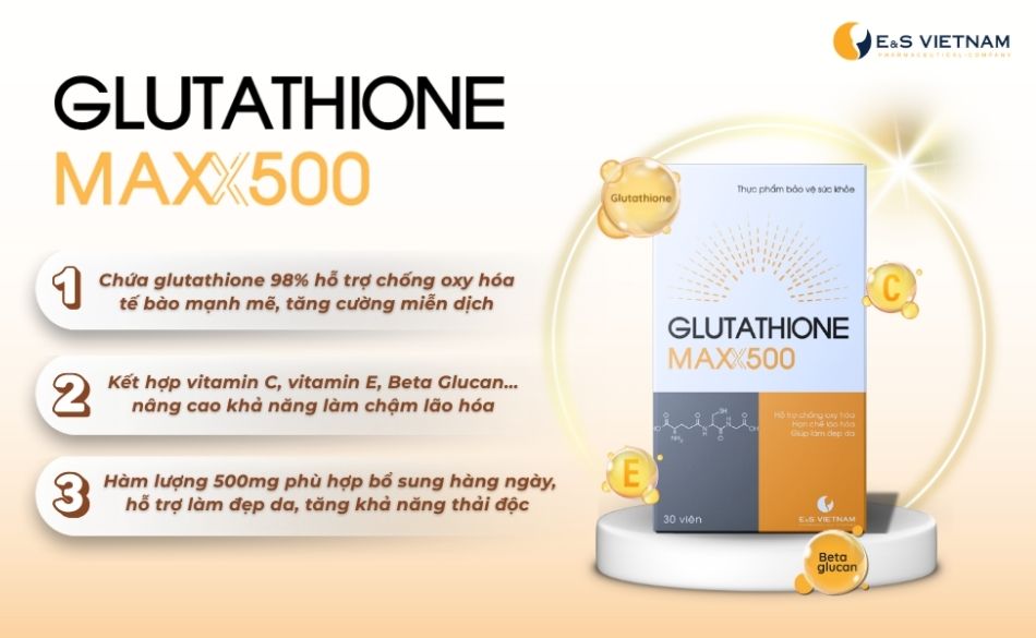 Glutathione Maxx 500 giúp chống oxy hóa mạnh mẽ