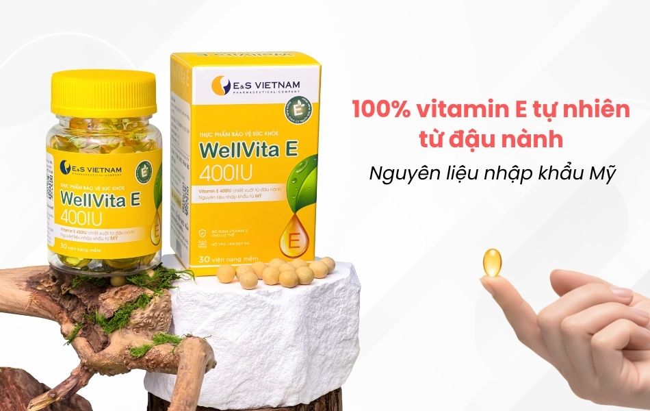WellVita E với thành phần chiết xuất từ thiên nhiên, an toàn và lành tính
