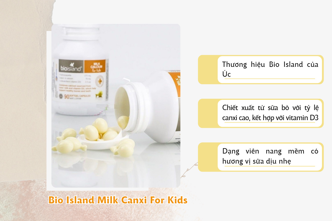 Canxi hữu cơ Bio Island Milk Canxi For Kids