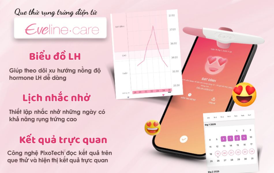 Theo dõi xu hướng nồng độ LH qua Eveline Care