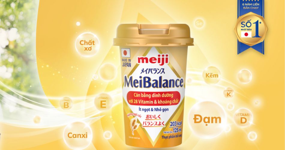 Meiji MeiBalance là sản phẩm bổ sung dinh dưỡng cho người trưởng thành