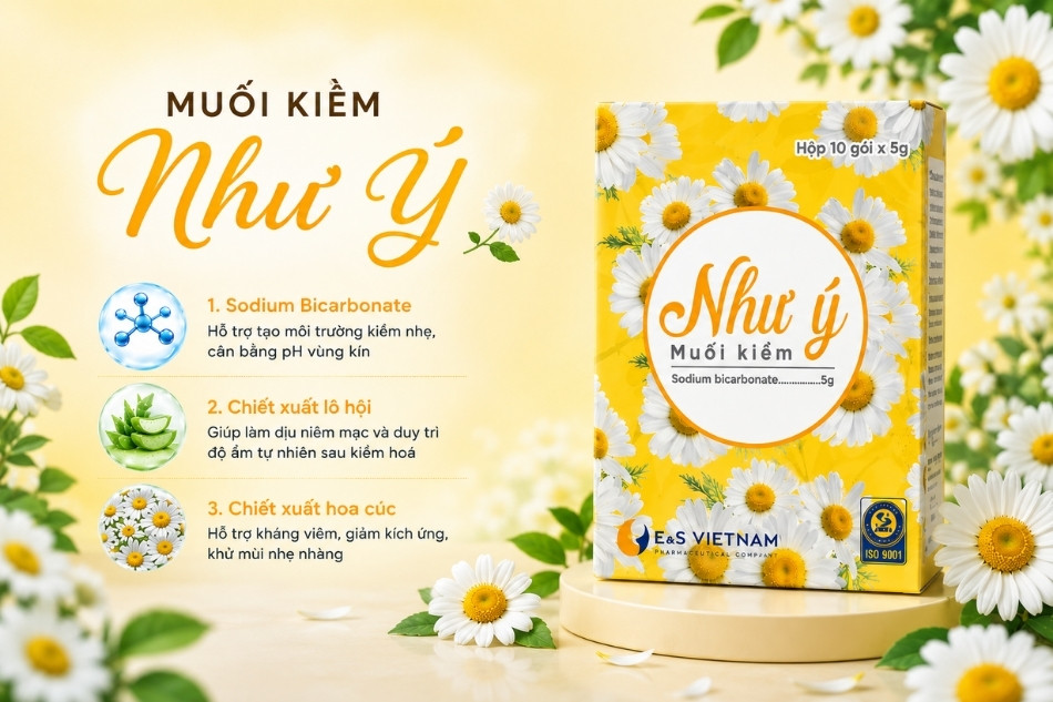 Muối kiềm Như Ý hỗ trợ tạo kiềm, bảo vệ sức khỏe vùng kín