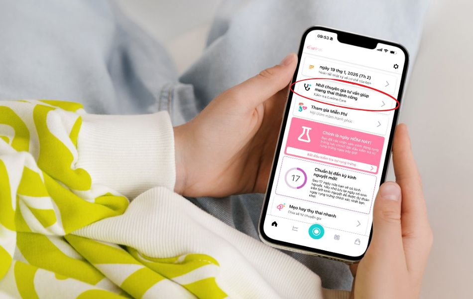 Cá nhân hóa chăm sóc sức khỏe sinh sản và chuyên gia hỗ trợ tư vấn trực tiếp trên ứng dụng Eveline Care