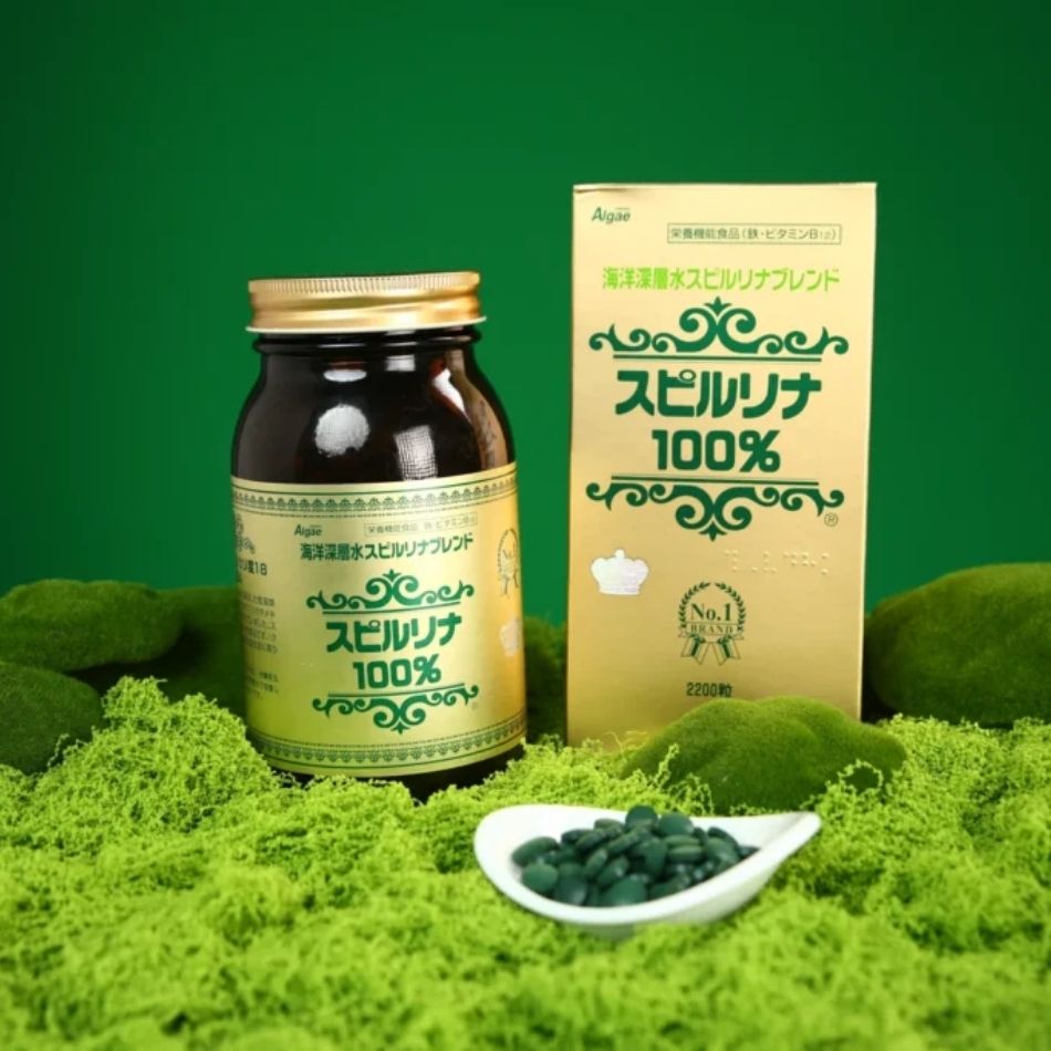 Tảo xoắn Deep Ocean Japan Algae Water Spirulina Blend 100%