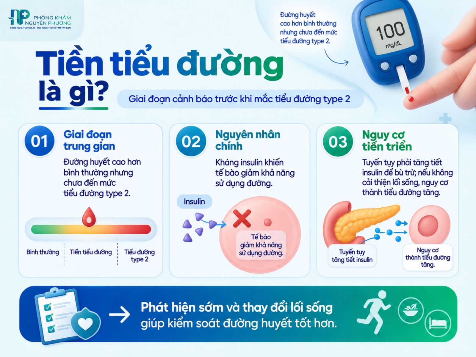 Tiền tiểu đường là giai đoạn đường huyết tăng cao, cảnh báo nguy cơ tiểu đường type 2