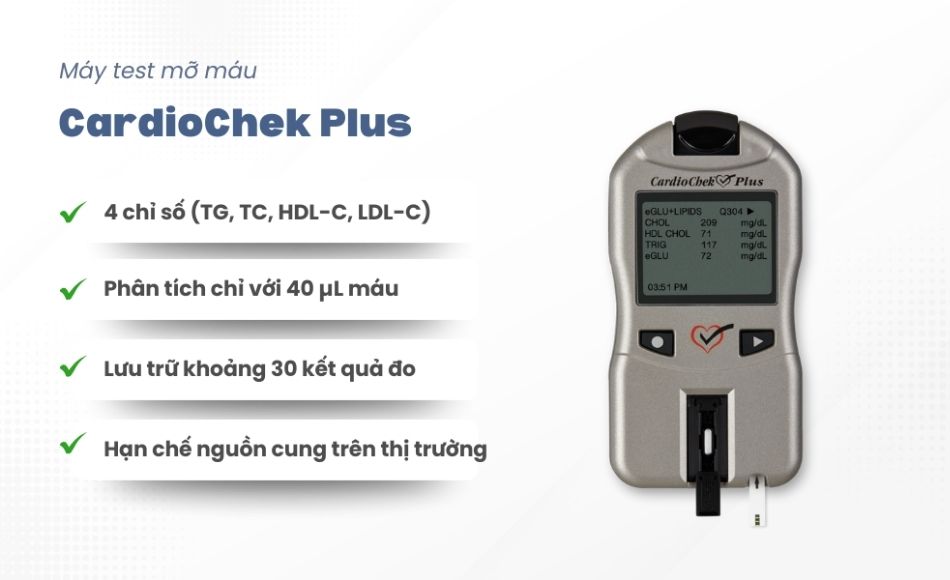 Máy test mỡ máu CardioChek Plus