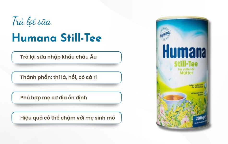 Trà lợi sữa nhập khẩu châu Âu Humana Still-Tee