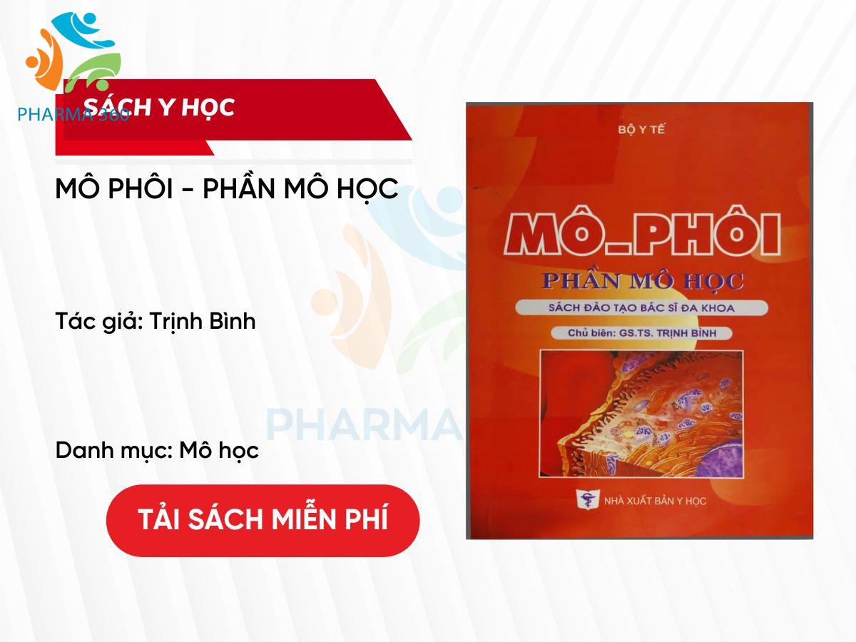 Tải miễn phí PDF Mô phôi - phần mô học - GS. Trịnh Bình