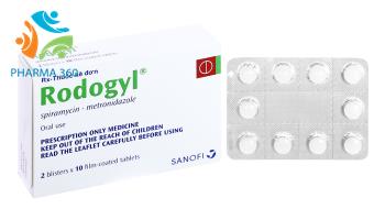 Hướng dẫn sử dụng Viên nén bao phim RODOGYL (Spiramycin 750 000 IU; metronidazole 125 mg)