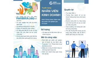 Tuyển dụng nhân viên kinh doanh - Gen Solutions nhóm Sản và Onco