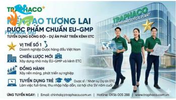 TRAPHACO tuyển dụng  Nhân sự dự án phát triển kênh ETC (Địa bàn Hà Nội và các tỉnh).