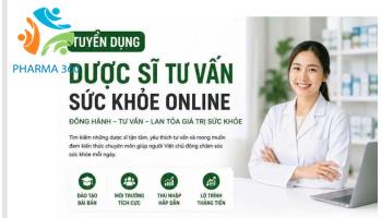 Nhà thuốc Nhật Quang - Vĩnh Phúc : Tuyển dụng dược sĩ tư vấn sức khỏe online